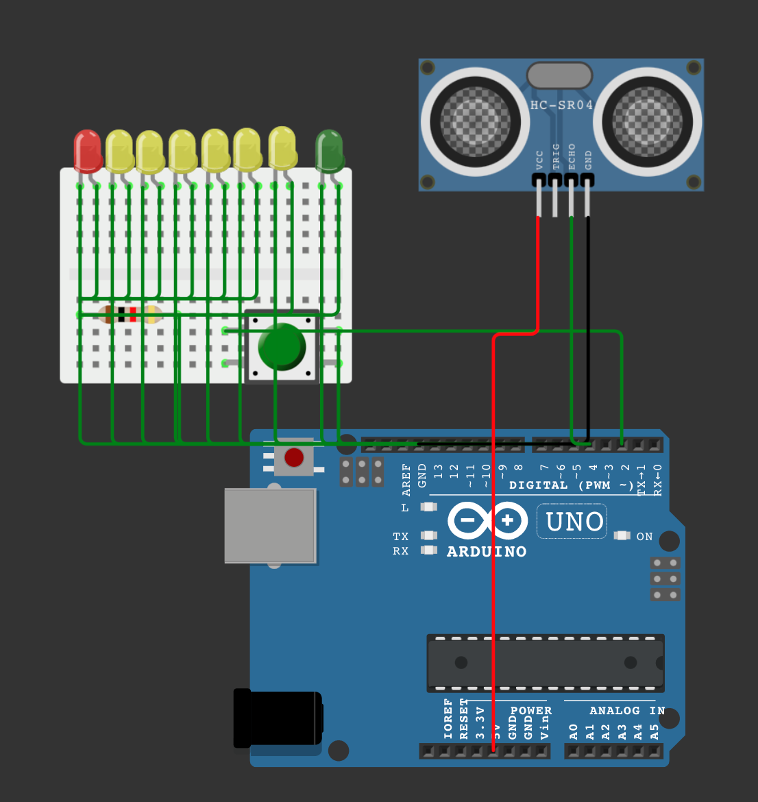 Arduino wiring diagram for tennis ball device